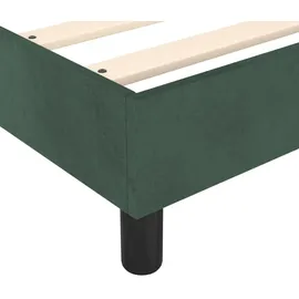 vidaXL Boxspringbett 200 x 200 cm dunkelgrün