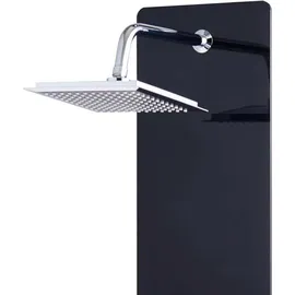vidaXL Duschpaneel Glas 25×44,6×130 cm Schwarz