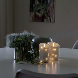 Konstsmide LED Echtwachskerze 13.5 cm weiß