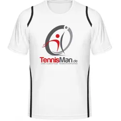 Tennisman Cooltex Tennis T-Shirt - weiss/schwarz M