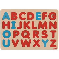 Goki 57453 - Alphabet-Puzzle nach Art Montessori, französisch, 26 Teile