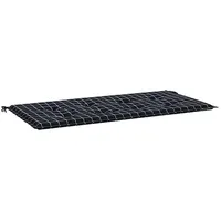 VidaXL Gartenbank-Auflage Schwarz Karomuster 120x50x3 cm Oxford-Gewebe