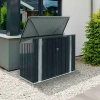 Hi Garten-Mülltonnenbox Maße: ca. 185 x 100 x 117/133cm