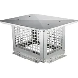 Vevor Schornsteinabdeckung Edelstahl 304 Kaminhaube 472x381x250mm Kaminabdeckung Vogelschutz Regenhaube Schornsteinhaube 2 Installationsmethode Kaminhut kompatibel mit verschiedenen Schornsteintypen