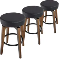 Classic Cantabile Pub-Hocker Gitarrenhocker dunkel gebeizt 3x Set