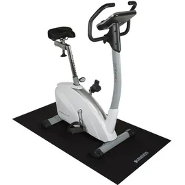 Hammer Bodenschutzmatte Protekt - Geräuschdämmend und strapazierfähig, Ideal für Fitnessgeräte wie Crosstrainer und Heimtrainer, 120 x 60 cm, Schwarz