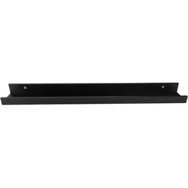 Queence Wandregal Bilderleiste 2-teilig 70 x 5 x 9 cm Schwarz