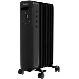 Tronitechnik Ölradiator TT OR 207 Schwarz 7 Rippen 1500 Watt Drei Heizstufen