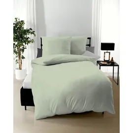 KAEPPEL Uni Mako-Satin jade 200 x 200 cm + 2 x 80 x 80 cm