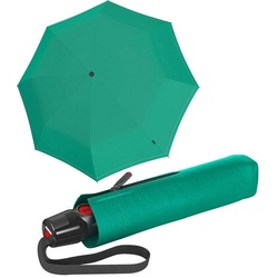 Knirps® Taschenregenschirm »T.200 Duomatic Auf-Zu-Automatik UV Protection«, stabil, sturmfest mit Sonnenschutz grün
