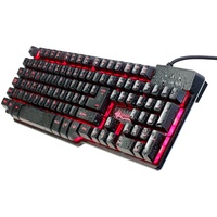 GeneralKeys Led Tastatur: Halbmechanische USB-Gaming-Tastatur, 7-farbig beleuchtet, wasserfest (wasserdichte Tastatur, Tastatur Mit Beleuchtung, Beleuchtete)