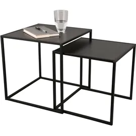 Mirrors and More Judy 2 Teilig - Satztisch Quadratisch In schwarz Mit Metallgestell