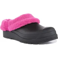 Hunter Play Frauen Vegane Shearl g Isolierte Clogs Schwarz Rosa – 3 Großbritannien - 36 EU - 5 US / Schwarz Rosa