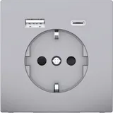 Merten USB-Steckdose Unterputz Edelstahl 1 St.