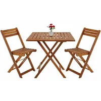 CASARIA Balkonset 3-tlg. braun klappbar
