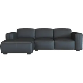 Livetastic Eckcouch Webstoff 5-Sitzer Dunkelgrau