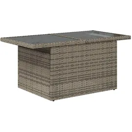 vidaXL 7-teiliges Gartensofa-Set mit Kissen, grau, Polyrattan