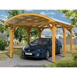 SKANHOLZ Franken Einzelcarport 3,76 x 5,41 m eiche hell inkl. Pfostenanker