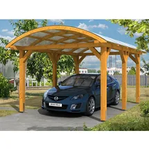 SKANHOLZ Franken Einzelcarport 3,76 x 5,41 m eiche hell inkl. Pfostenanker