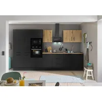 BASIC by Balculina Küchenzeile Turin 360 cm schwarz