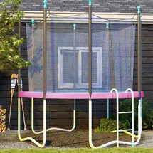 sportnow Trampolin Randabdeckung Ø244 cm breit, Reißfest UV-resistent Federabdeckung, Wasserdicht, Trampolinzubehör Randschutz Sicherheitsnetz Ersatzteile für Gartentrampoline, Rosa Aosom