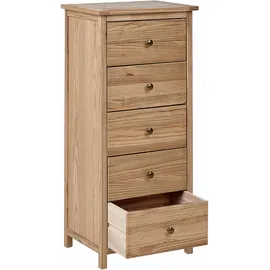 Beliani Kommode mit 5 Schubladen 50 cm Braun