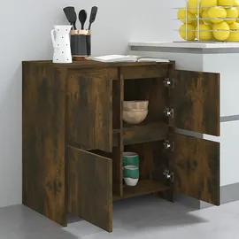 vidaXL Sideboard Räuchereiche 70x41x75 cm Holzwerkstoff