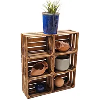 Teramico Vintage Holzkisten 40cm (6er Set ohne Boden)