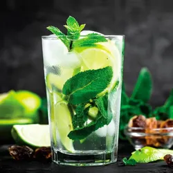 EUROART Glasbild 20 x cm Mojito II Glas Grün