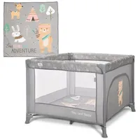 Lorelli Laufstall Reiselaufstall Play`n Relax, Matratze, Tragetasche, seitliche Öffnung grau