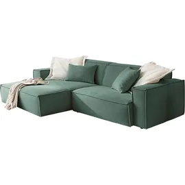 Candy Eckcouch Polyester L-Form grün