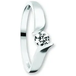 Goldring ONE ELEMENT "Zirkonia Ring aus 333 Weißgold" Gr. 53, silber, Fingerringe, Damen, 53,mit Zirkonia, Weißgold 333, Damen Gold Schmuck