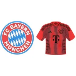 Magnet 2er-Set Logo & Trikot rot FC BAYERN 34990
