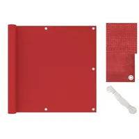 vidaXL Balkon-Sichtschutz Rot 90x500 cm HDPE