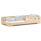 Siblo Einzelbett Einzelbett für Kinder George - Einzelbetten (Einzelbett George für Kinder, Kinderbetten) beige 90 cm x 200 cm x 40 cm