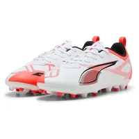 Puma Ultra 5 Match FG/AG Fußballschuhe Kinder 01 white/black/glowing red 33