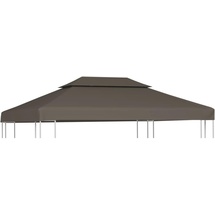 vidaXL Pavillon-Dachplane mit Kaminabzug 310 g/m2 4x3 m Taupe