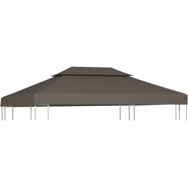 vidaXL Pavillon-Dachplane mit Kaminabzug 310 g/m2 4x3 m Taupe