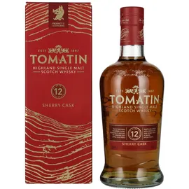 Tomatin Whisky 12 Years Old Sherry 40% vol 0,7 l Geschenkbox