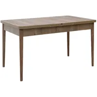 Ausziehbarer Tisch LEANDRA helles Nussbaum 130/168x80x77cm