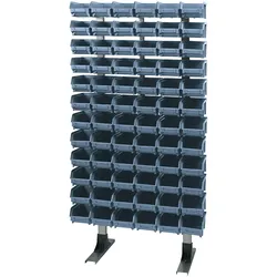 ArtPlast Metallregal L600xP300xH1250 mm + 72 blaue Polypropylen-Würfel Art,102