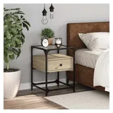 vidaXL Nachttisch Sonoma-Eiche 40x40x55 cm Holzwerkstoff