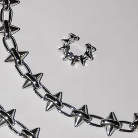 Liebeskind Berlin Ohrstecker Spikes Edelstahl silber 1,9 cm