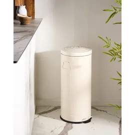 Beliani Tretmülleimer 30 l Beige