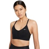 Nike Damen W Nk Df Indy V-Neck Sports Bra, Black/Black/Black/White, L EU