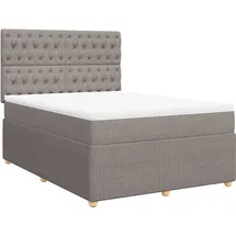 vidaXL Boxspringbett 140 x 200 cm Taupe