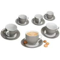 Mambocat Kaffeetasse 0,2 l Grau 6 St.