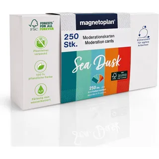 Magnetoplan Moderationskarten Sea Dusk farbsortiert 20,0 x 10,0 cm, 250 St.