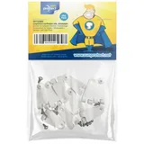 Gartenia Sunprotect sunprotect 12589 Laufhaken Zubehör für Seilspann-Markise/Sonnensegel/Sonnenschutz für Pergola Wintergarten Terrasse, weiß 10er Pack)