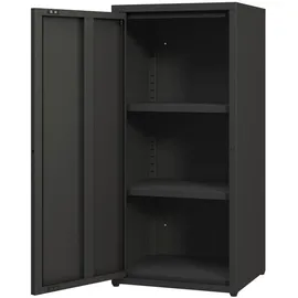 [en.casa] Burlöv Aktenschrank 88 x 40 x 35 cm Schwarz